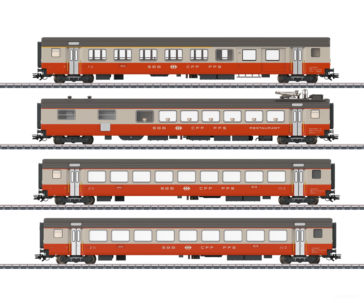 Marklin 42190 Ho Sbb-Cff-Ffs Swiss Express Passenger Car Set European Cars