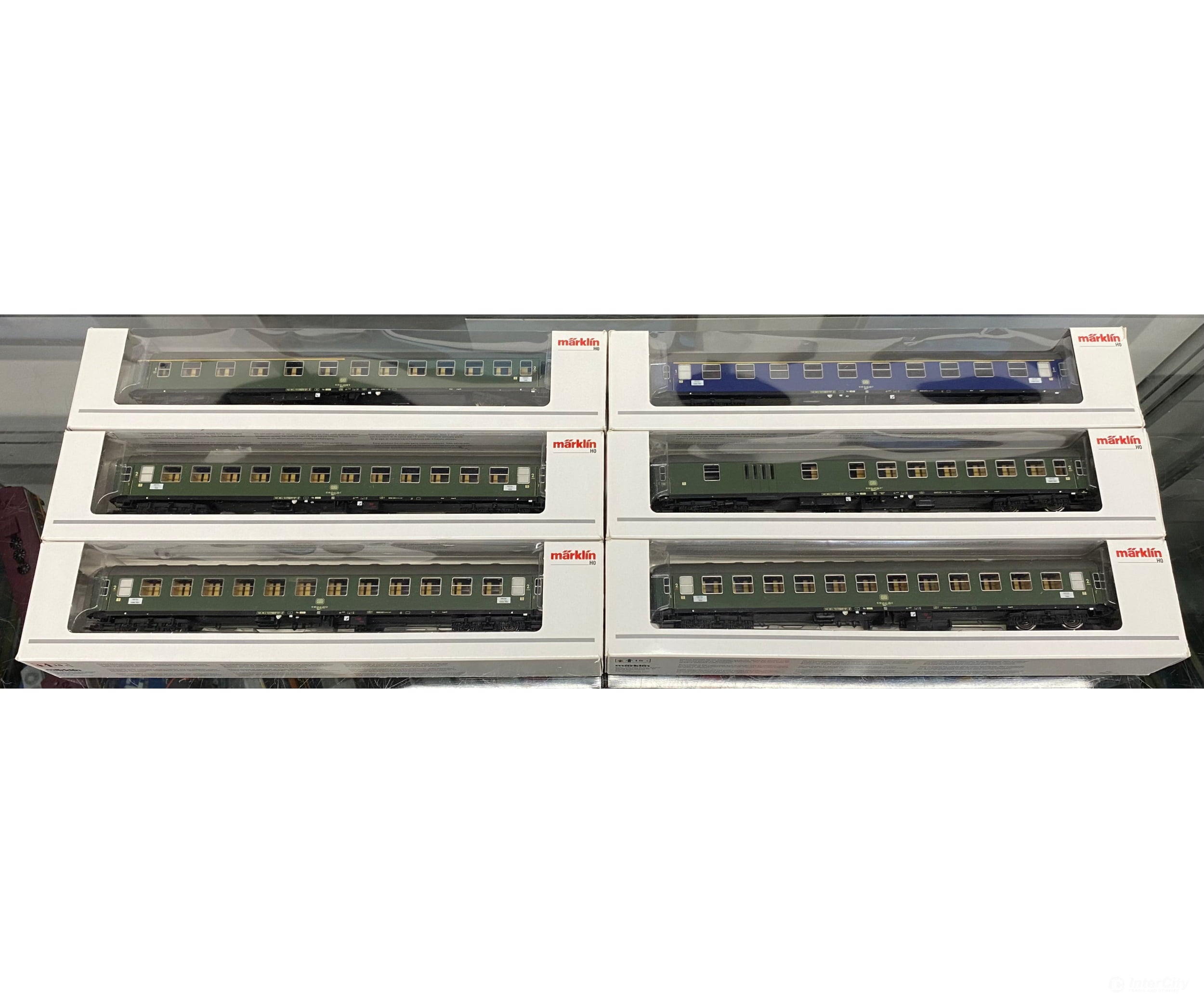 Marklin 42912 HO DB 6 Piece Interzone Express Passenger Car Set European Passenger Cars