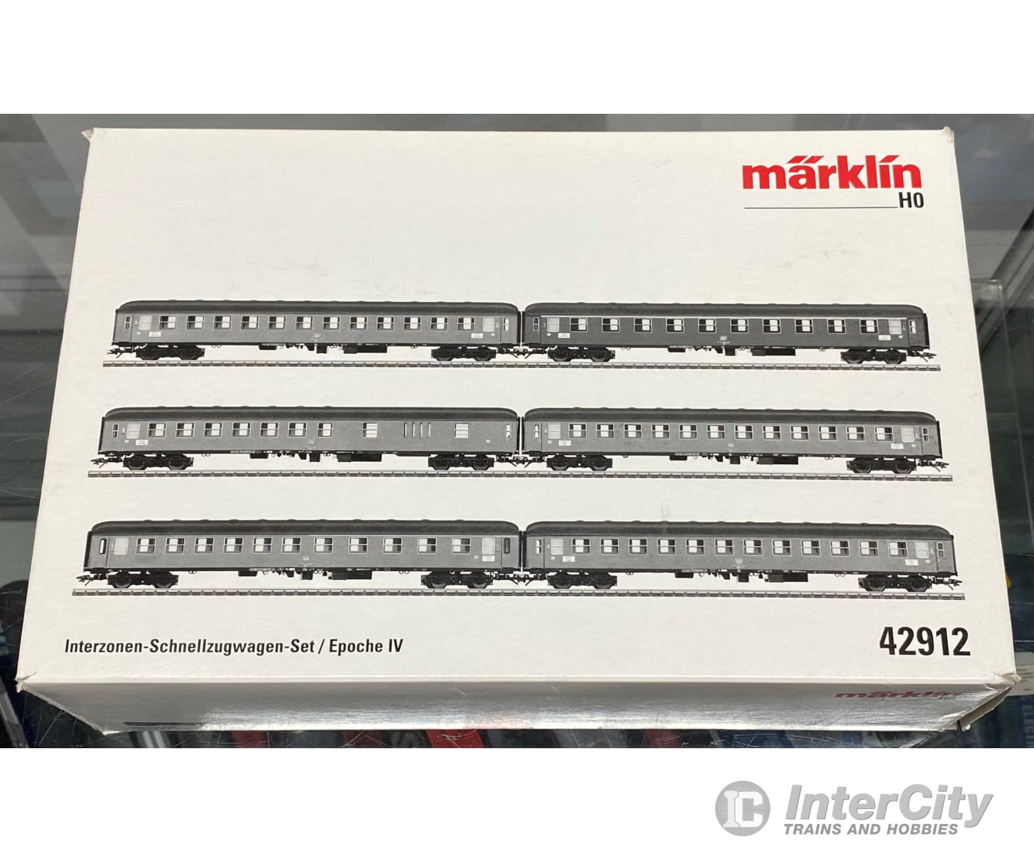 Marklin 42912 HO DB 6 Piece Interzone Express Passenger Car Set European Passenger Cars
