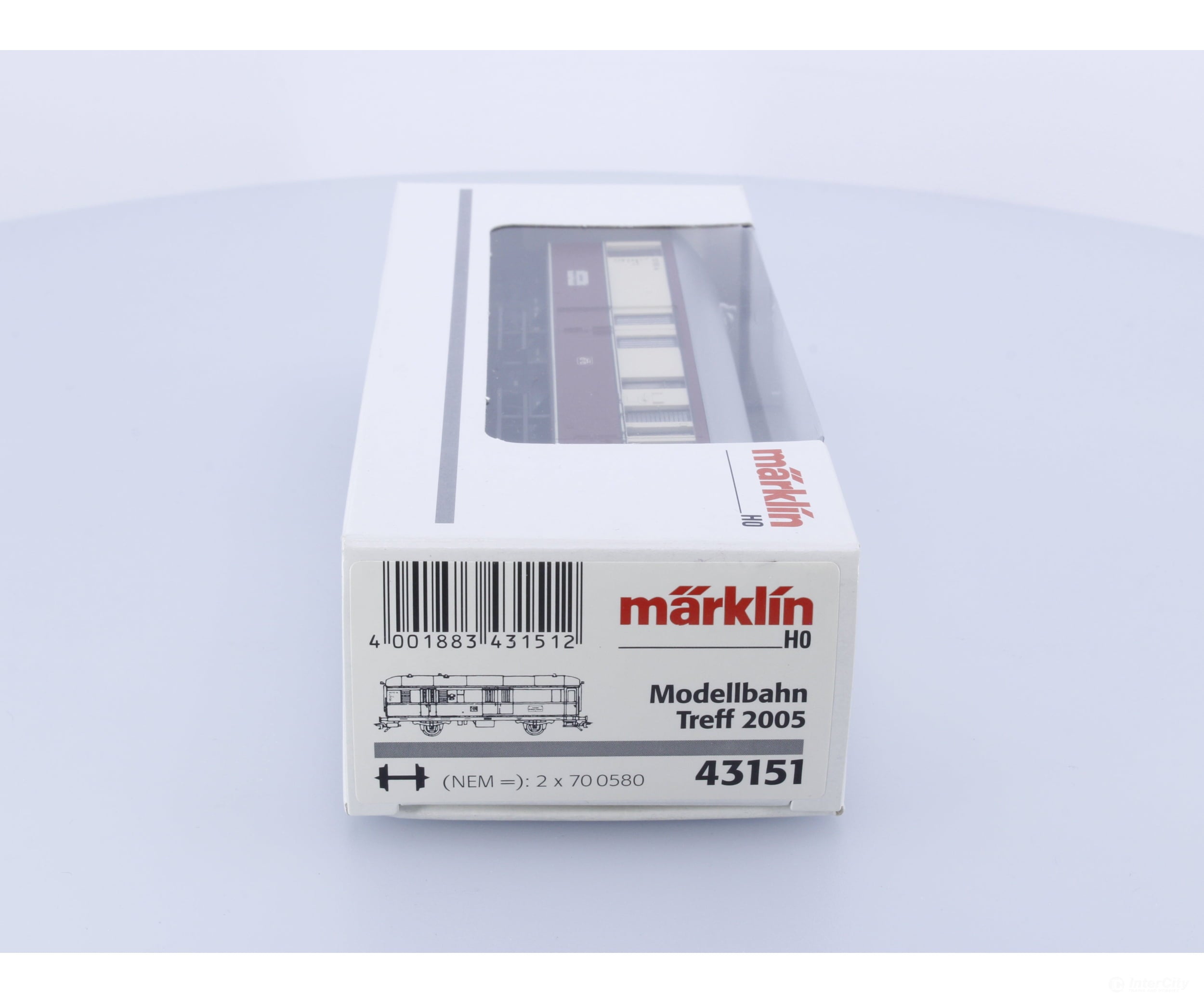 Marklin 43151 Ho Db Sonderfahrt ’Nordlingen - Goppingen Mail Car / Wagon 102 555 (A) European