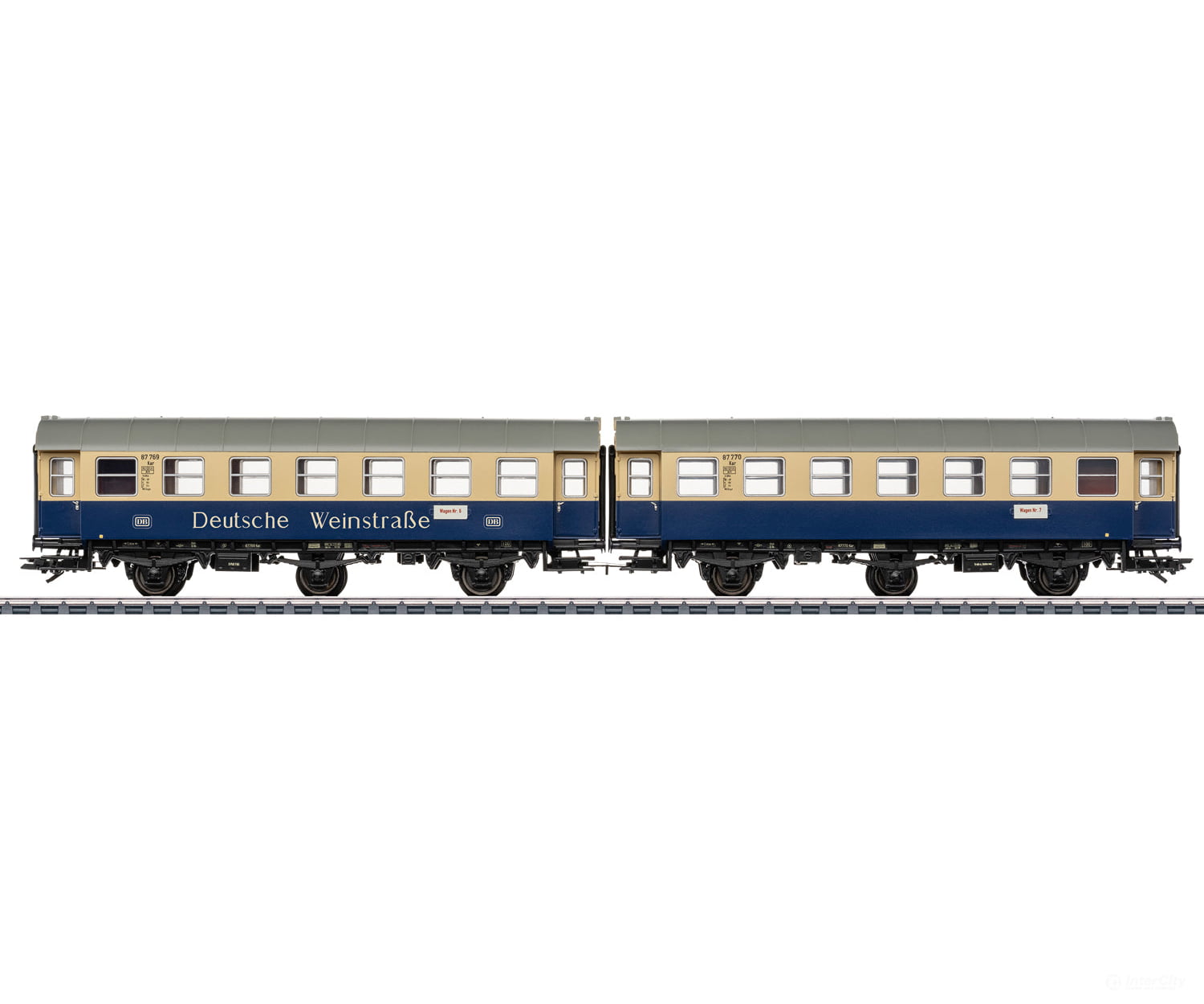 Marklin 43187 HO DB ’Deutsche Weinstraße / German Wine Road’ Pair of Rebuild Passenger Cars - European Passenger Cars