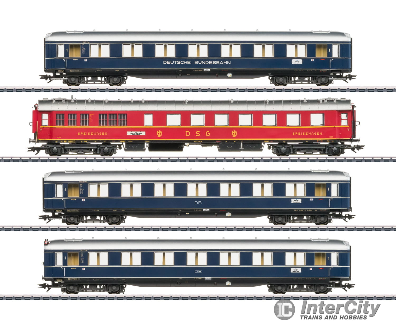 Trix 23233 Ho ’F 41 Senator’ Express Train Passenger Car Set (2024 Profi Club Model) European Cars