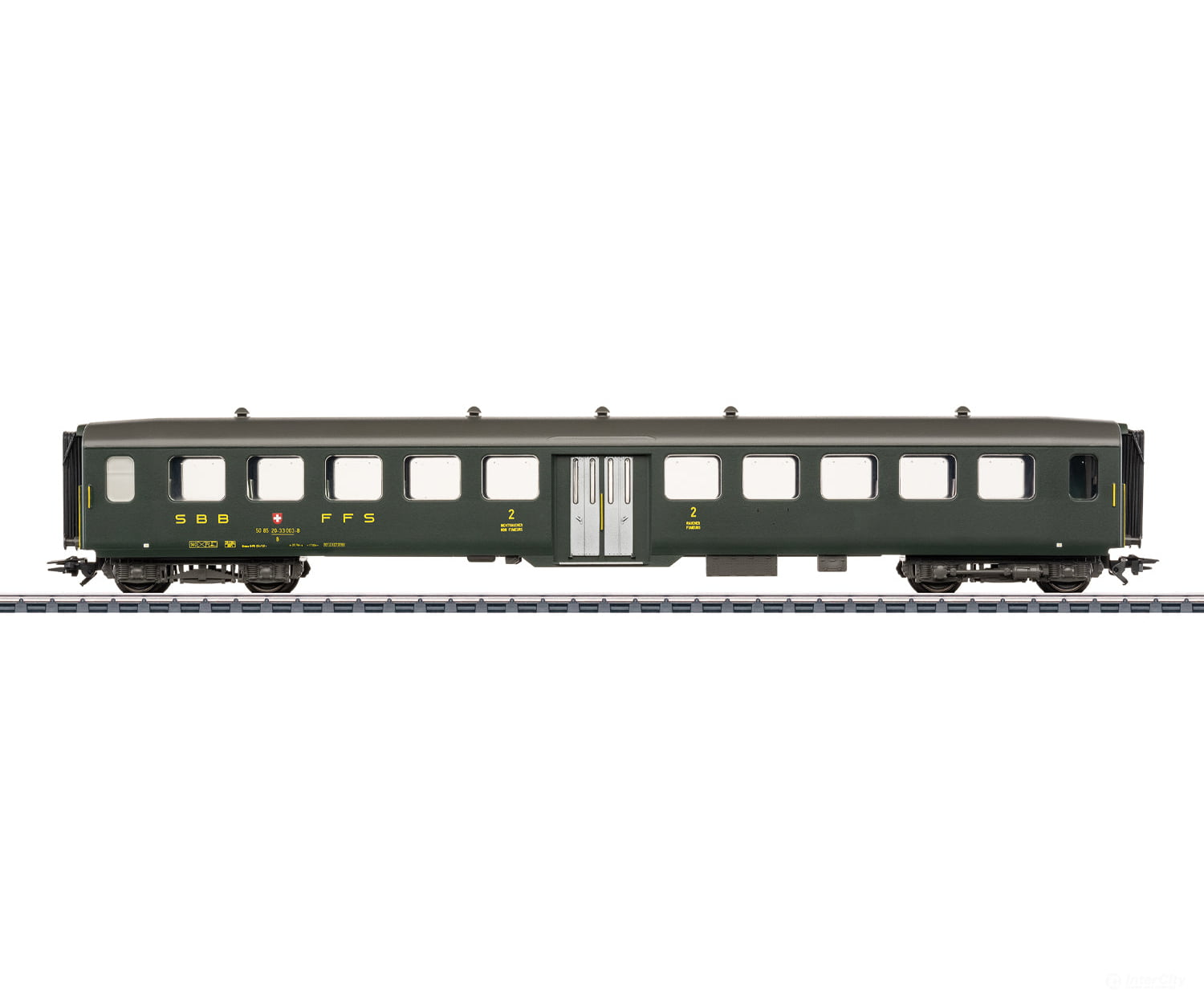Marklin 43383 HO SBB-CFF-FFS Lightweight Steel Passenger Car 2nd Class European Passenger Cars