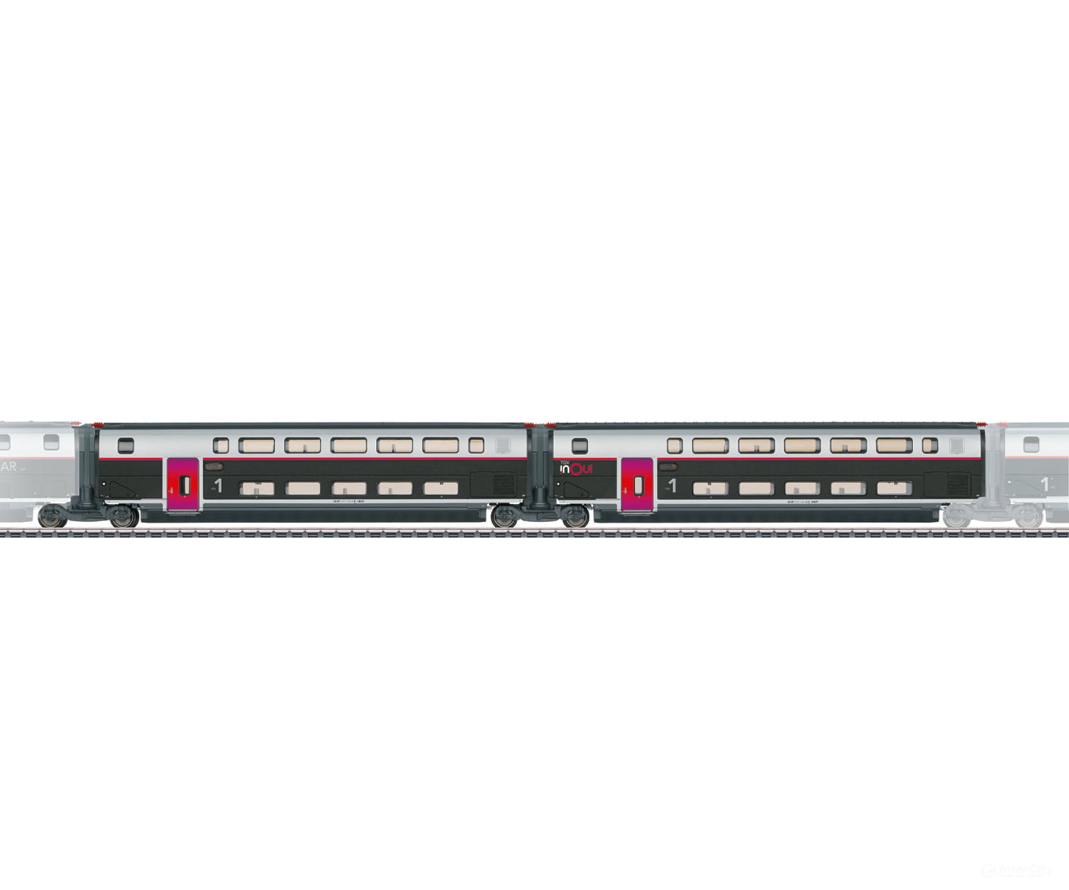Marklin 43428 HO SNCF Add-On Car Set 1 for the TGV INOUI European Locomotives