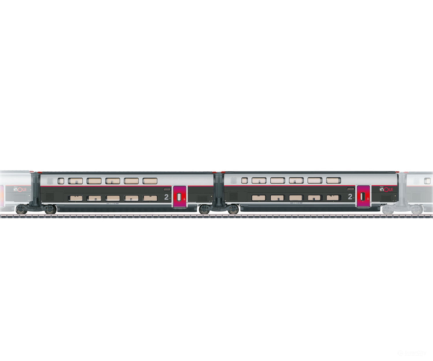 Marklin 43438 HO SNCF Add-On Car Set 2 for the TGV INOUI European Locomotives