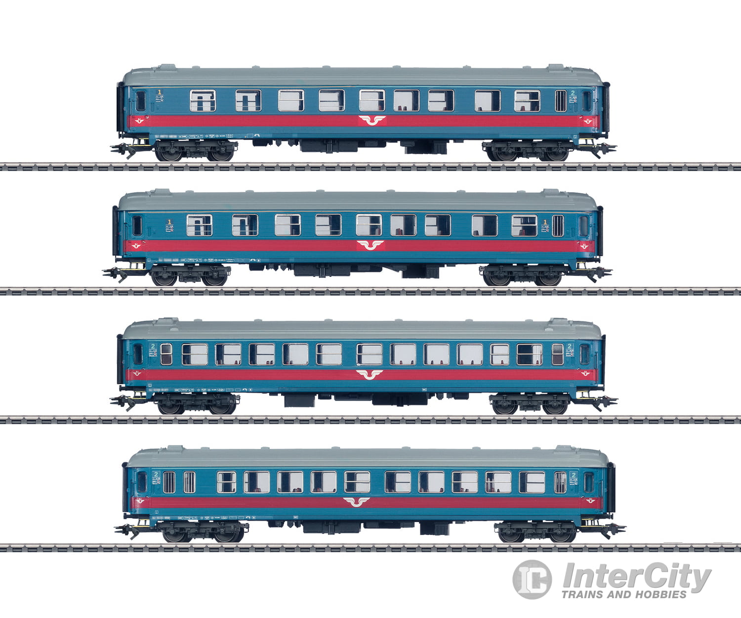 Marklin 43789 Ho Sj Express Train Car Set European Passenger Cars