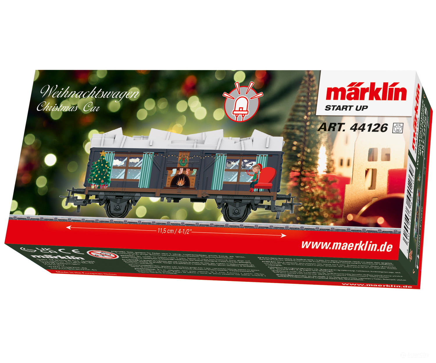 Marklin 44126 HO Märklin Start up - Christmas Car with Light Module European Freight Cars