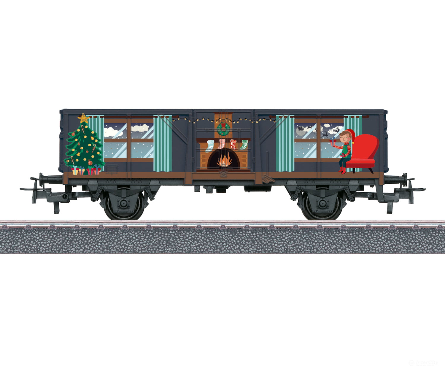 Marklin 44126 HO Märklin Start up - Christmas Car with Light Module European Freight Cars