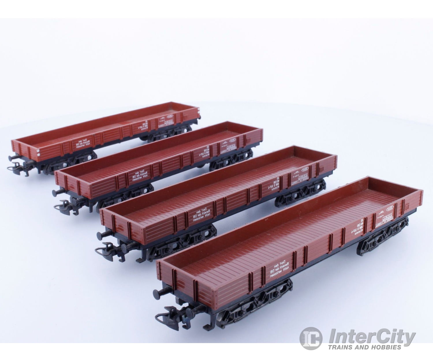 Marklin 4473 Ho Db Lot Of 4 Four Axle Low Sided Flat Cars 39802474 European Freight Cars
