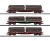 Marklin 45600 HO US Flat Car Set with Log Loads (for Marklin Shay) Freight Cars
