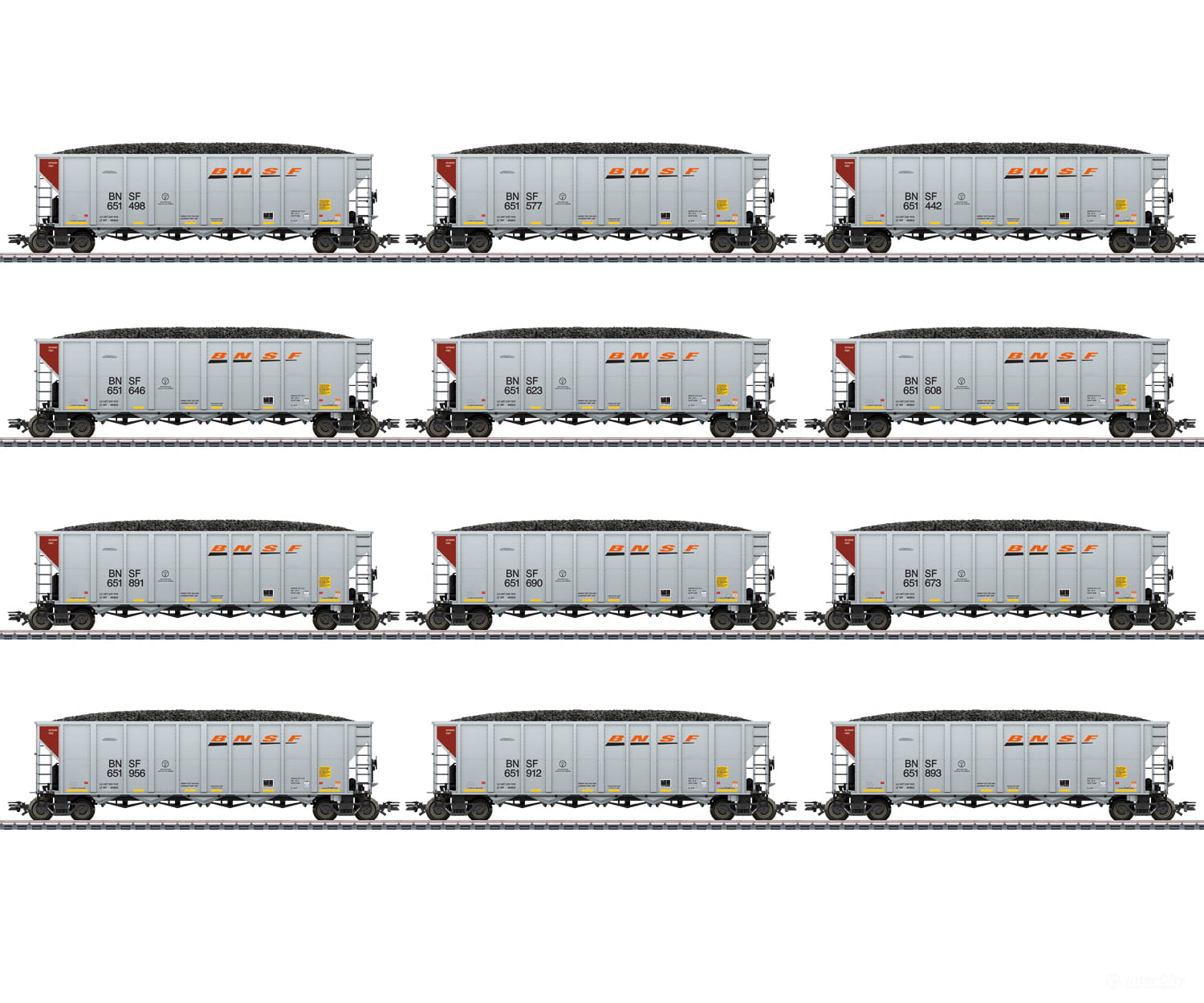 Marklin 45666 Ho Bnsf Hopper Car Set Freight Cars