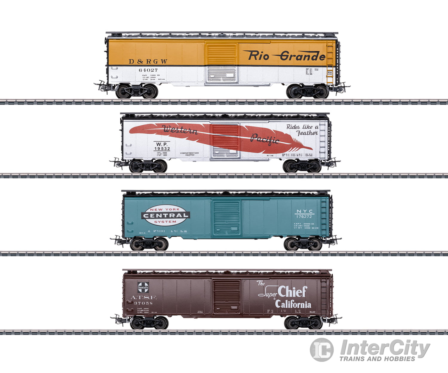 Marklin 45712 Ho Us ’Tin-Plate’ Freight Car Set (Mhi Exclusive Item) European Cars