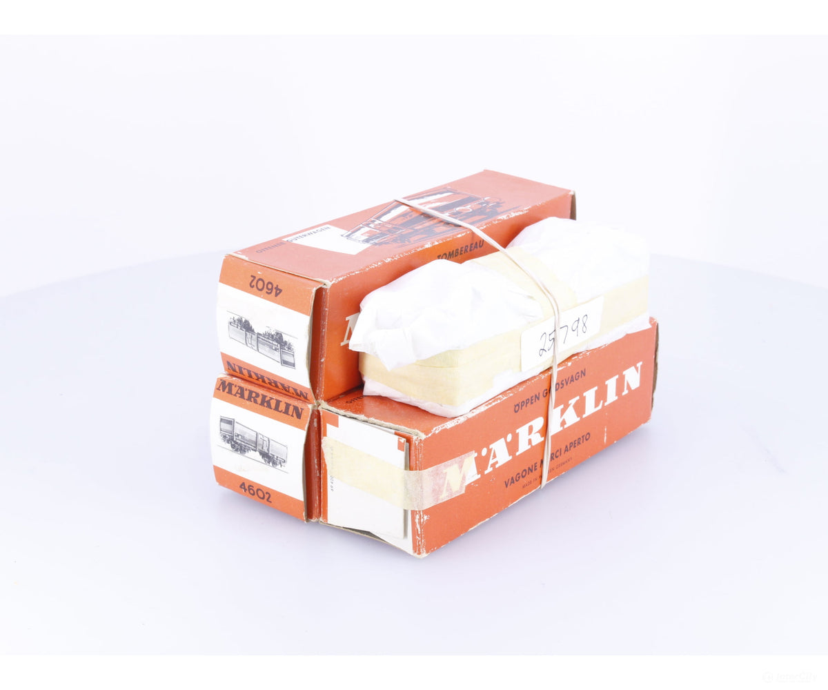 Marklin 4602 HO DB 4 x Medium Side Gondola - European Freight Cars