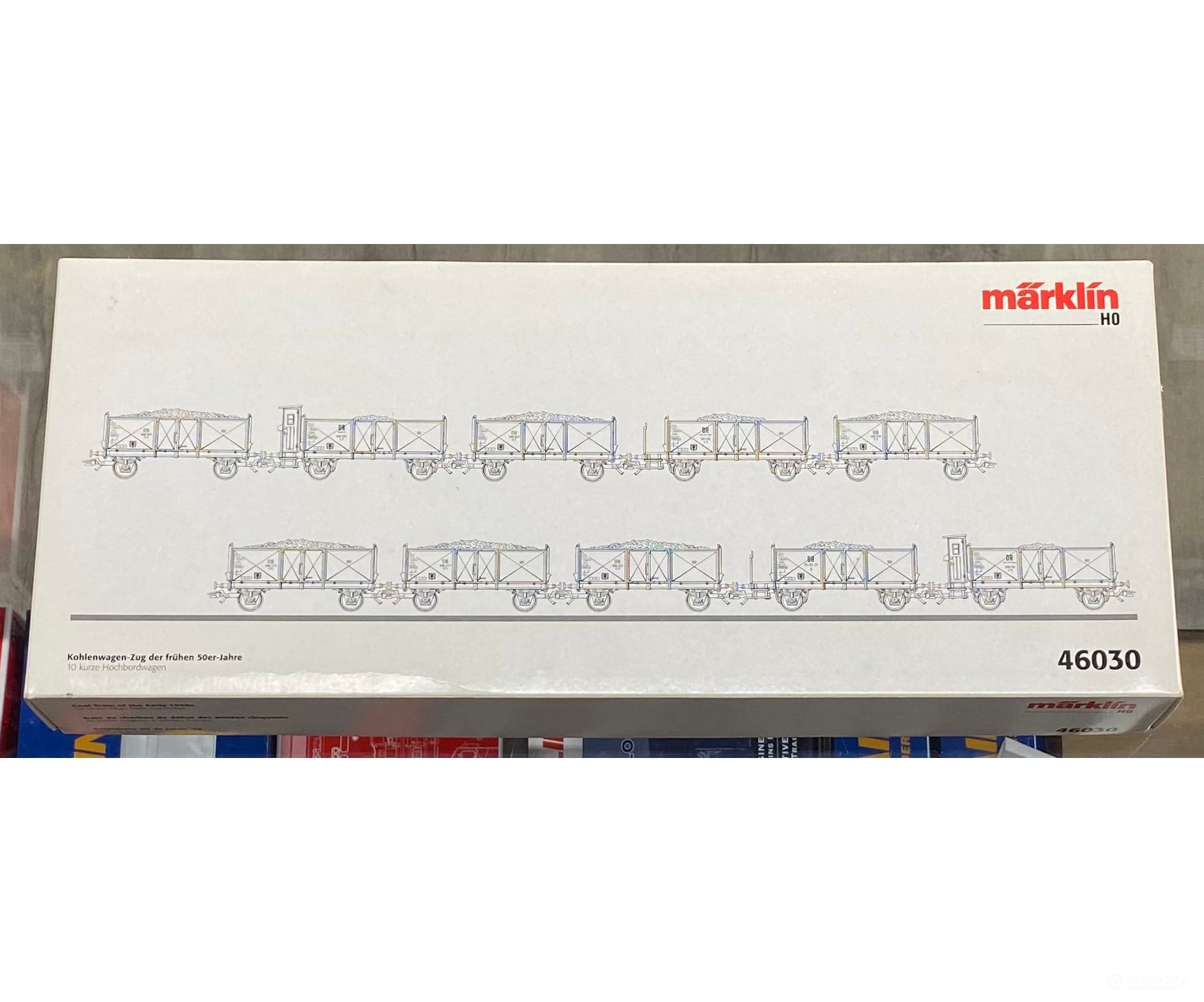 Marklin 46030 HO DB 10 Piece 50th Anniversary Coal Car Set Factory Weathered with Loads (#1) European Freight Cars