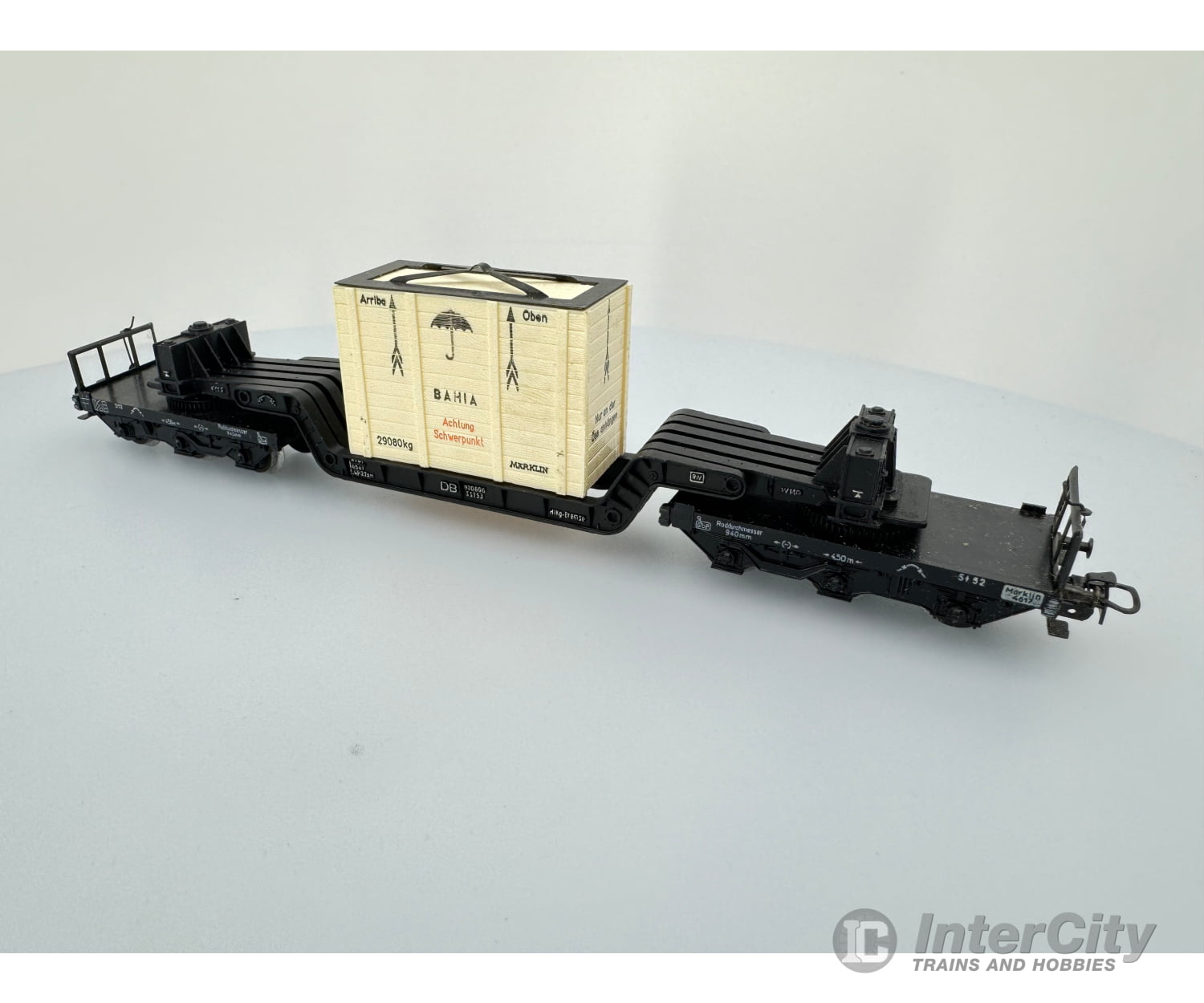 Marklin 4618 Ho Db Well Wagon With Case European Freight Cars