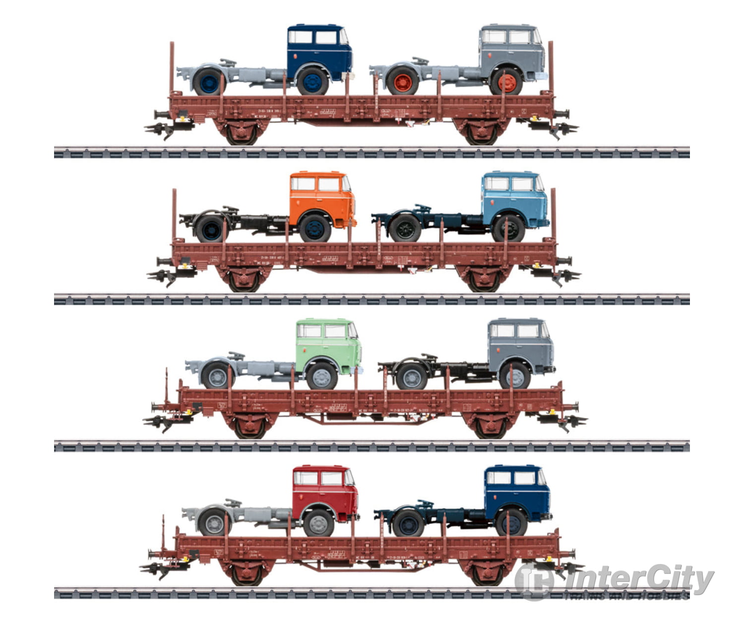 Marklin 46406 Ho Vehicle Transport Freight Car Set European Cars