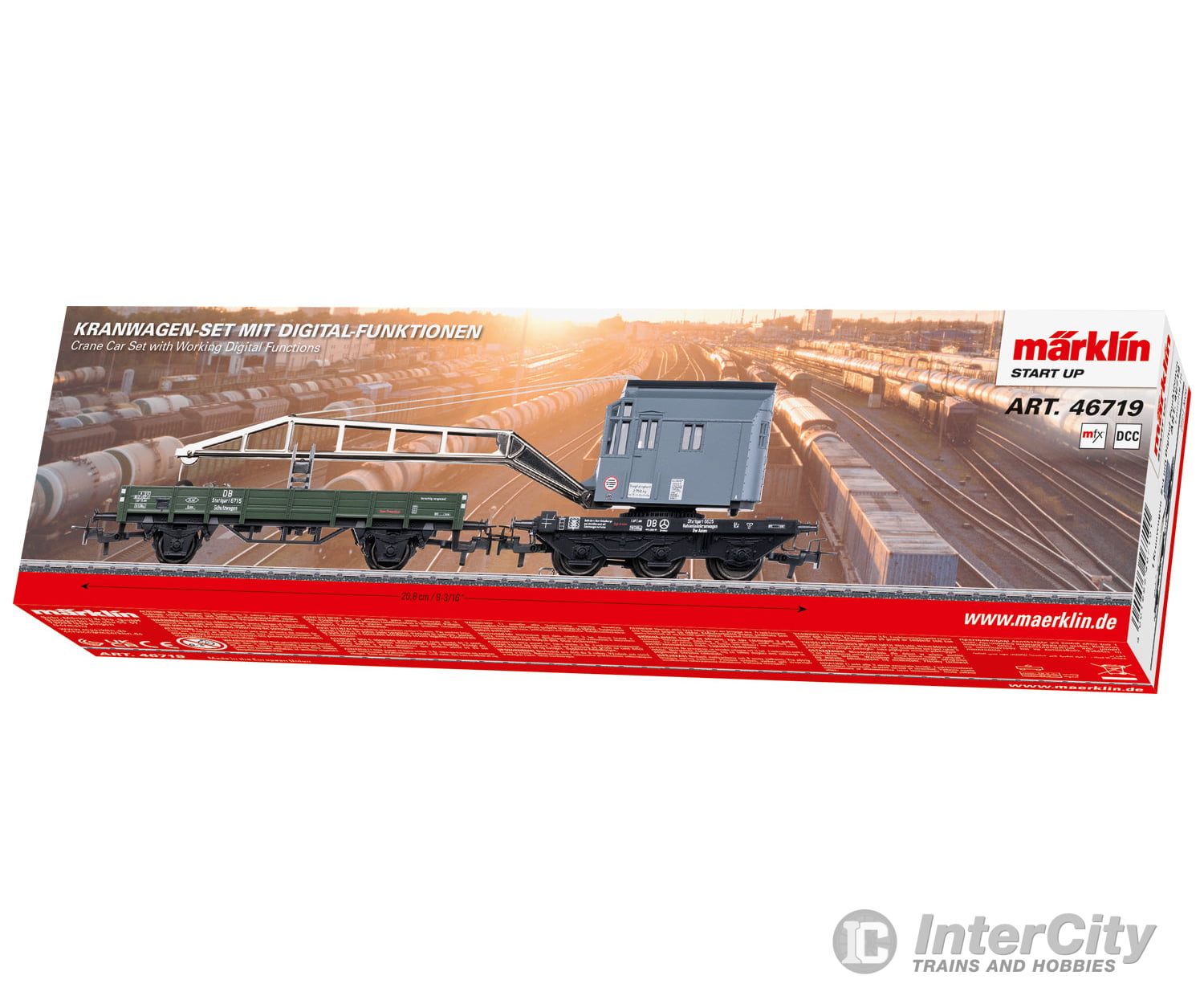 Marklin 46719 Ho Db Crane Car Set With Working Digital Functions Mfx European Freight Cars