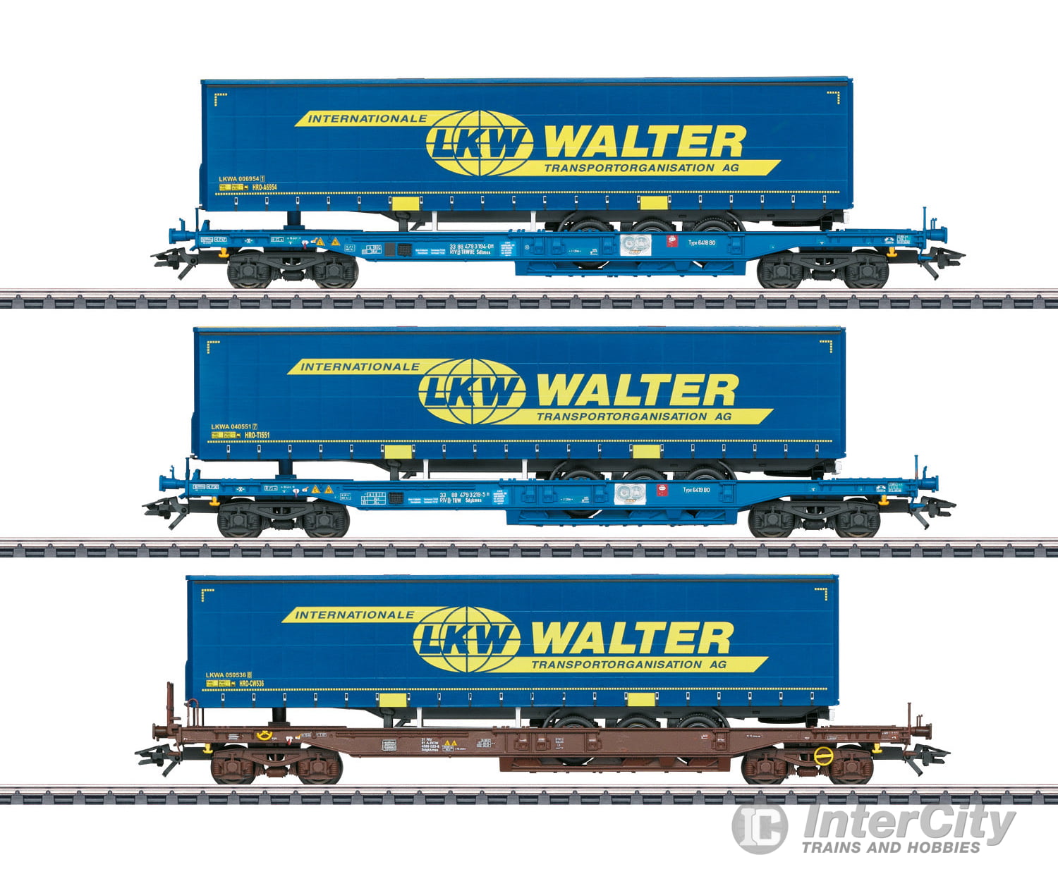 Marklin 47120 LKW Walter Deep Well Flat Car Set - Default Title (IC-MARK-47120)