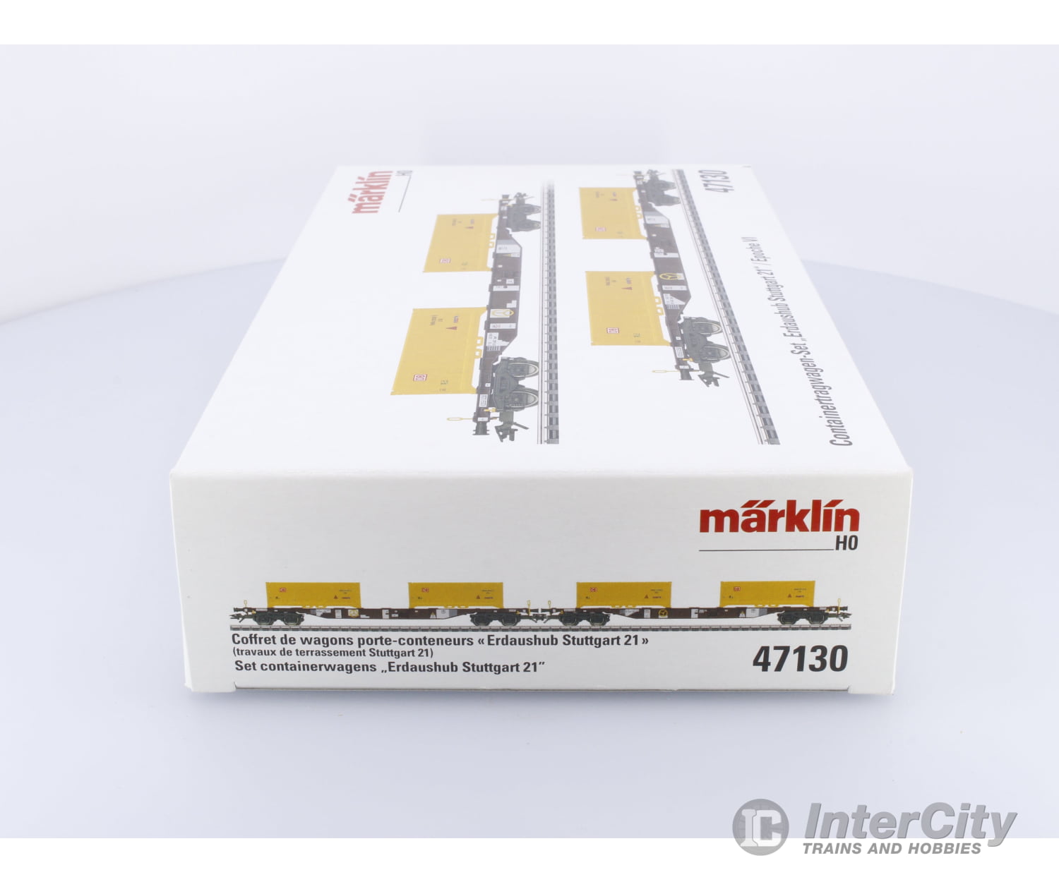 Marklin 47130 HO Soil Excavation Stuttgart 21 Container Transport Set 45531290 European Freight Cars