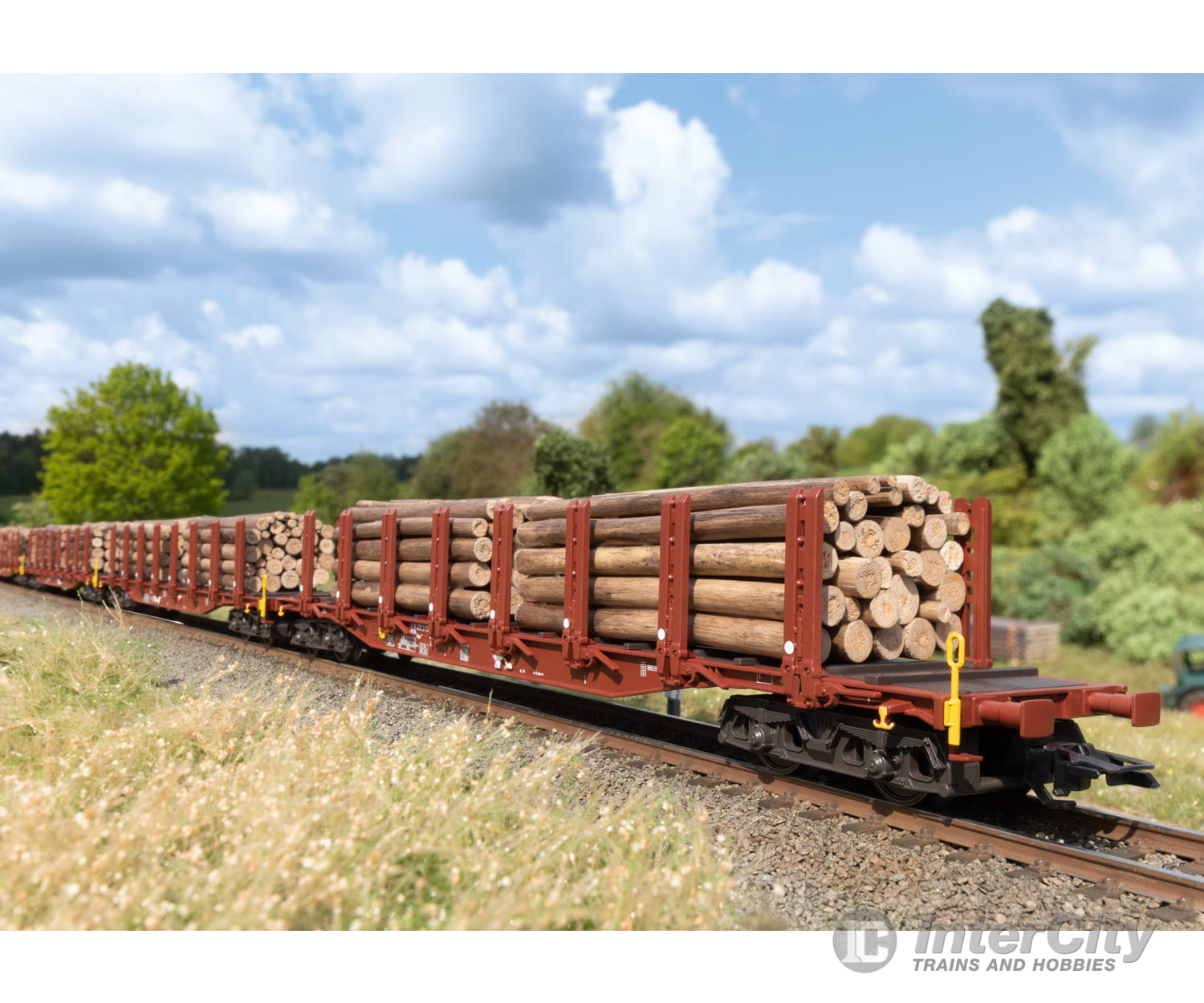 Marklin 47154 Ho Db Ag Stake Car Set For Wood Transport European Freight Cars