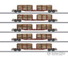 Marklin 47154 Ho Db Ag Stake Car Set For Wood Transport European Freight Cars