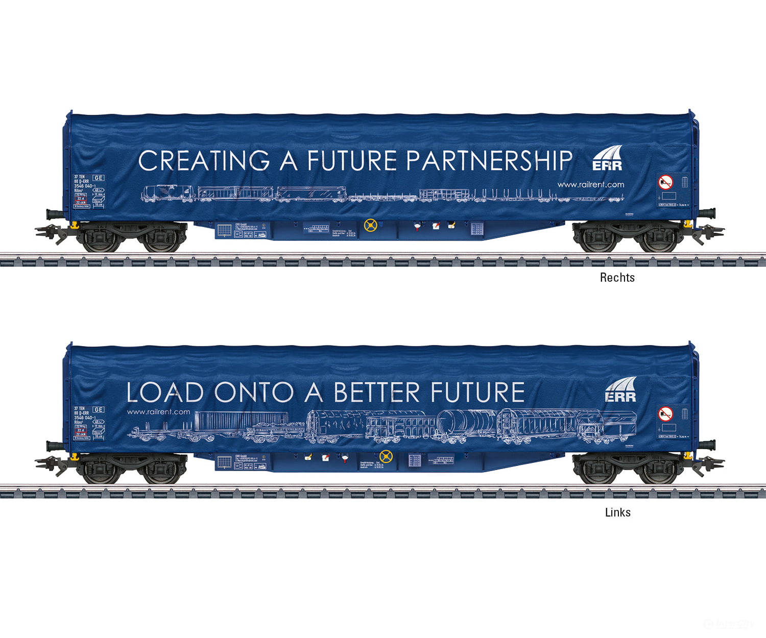Marklin 47169 HO Type Rilns Sliding Tarp Car - European Freight Cars