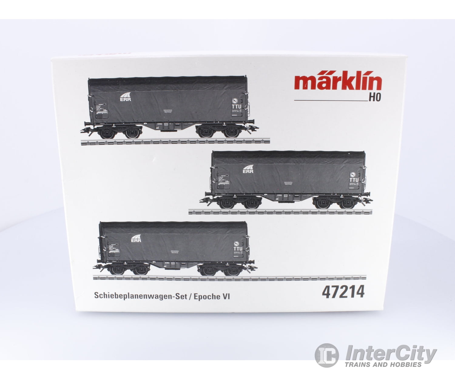 Marklin 47214 HO Sliding Car Tarp Set European Freight Cars