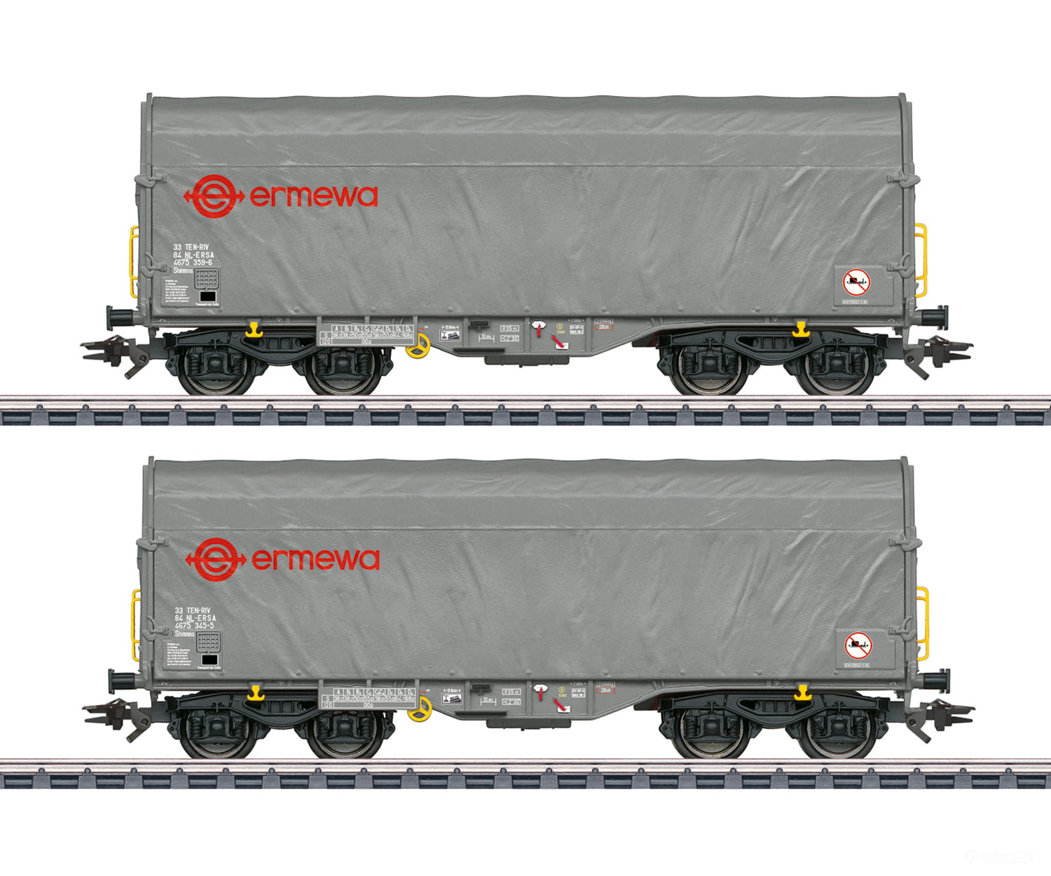 Marklin 47230 HO Sliding Tarp Car Set European Freight Cars