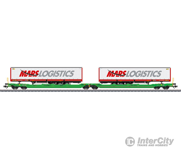 Marklin 47473 Ho Cfl Type Sdggmrss Double Pocket Car European Freight Cars