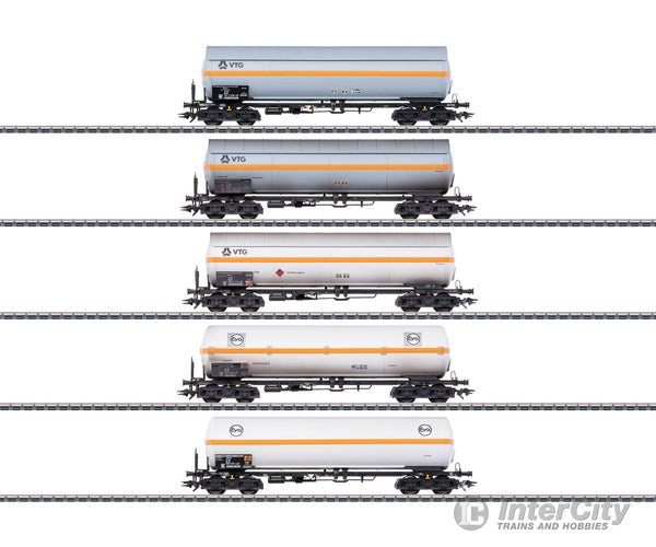 Marklin 48480 HO VTG and Eva Pressurized Gas Tank Car Set (MHI Exclusive Item) European Freight Cars