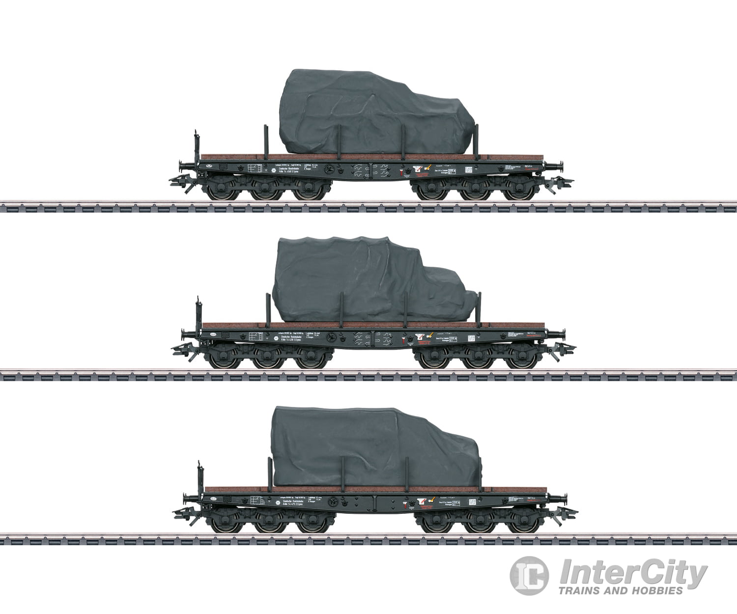 Marklin 48660 Ho Type Ssyms Köln Heavy-Duty Flat Car Set European Freight Cars