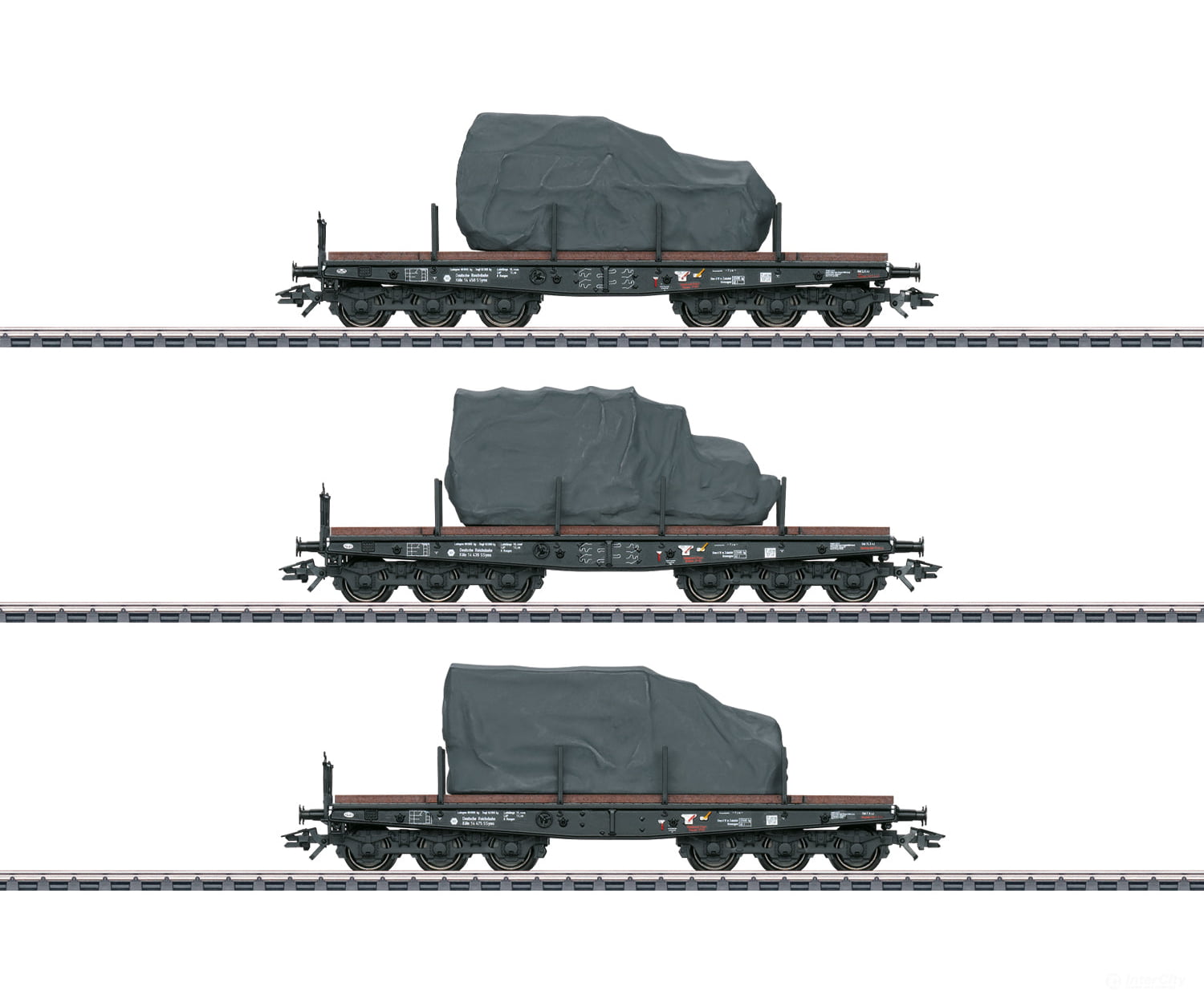 Marklin 48660 Ho Type Ssyms Köln Heavy-Duty Flat Car Set European Freight Cars