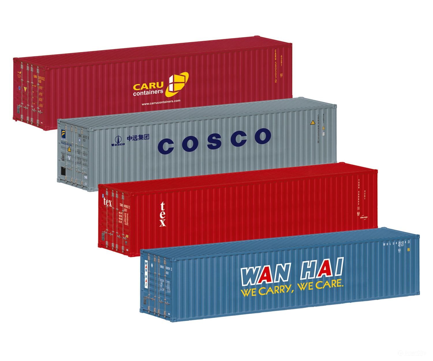 Marklin 76552 Ho 40-Foot Container Set Freight Loads & Containers