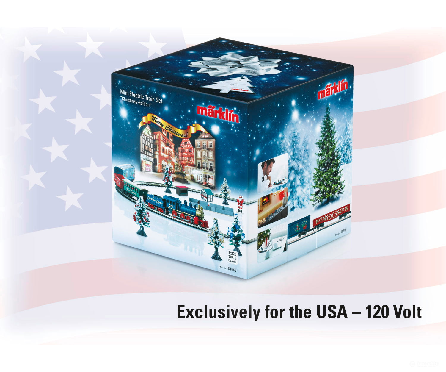Marklin 81846 Christmas Starter Set. Exclusively for the USA 120 Volts. Steam Freight Train with an Oval of Track - Default Title (IC-MARK-81846)