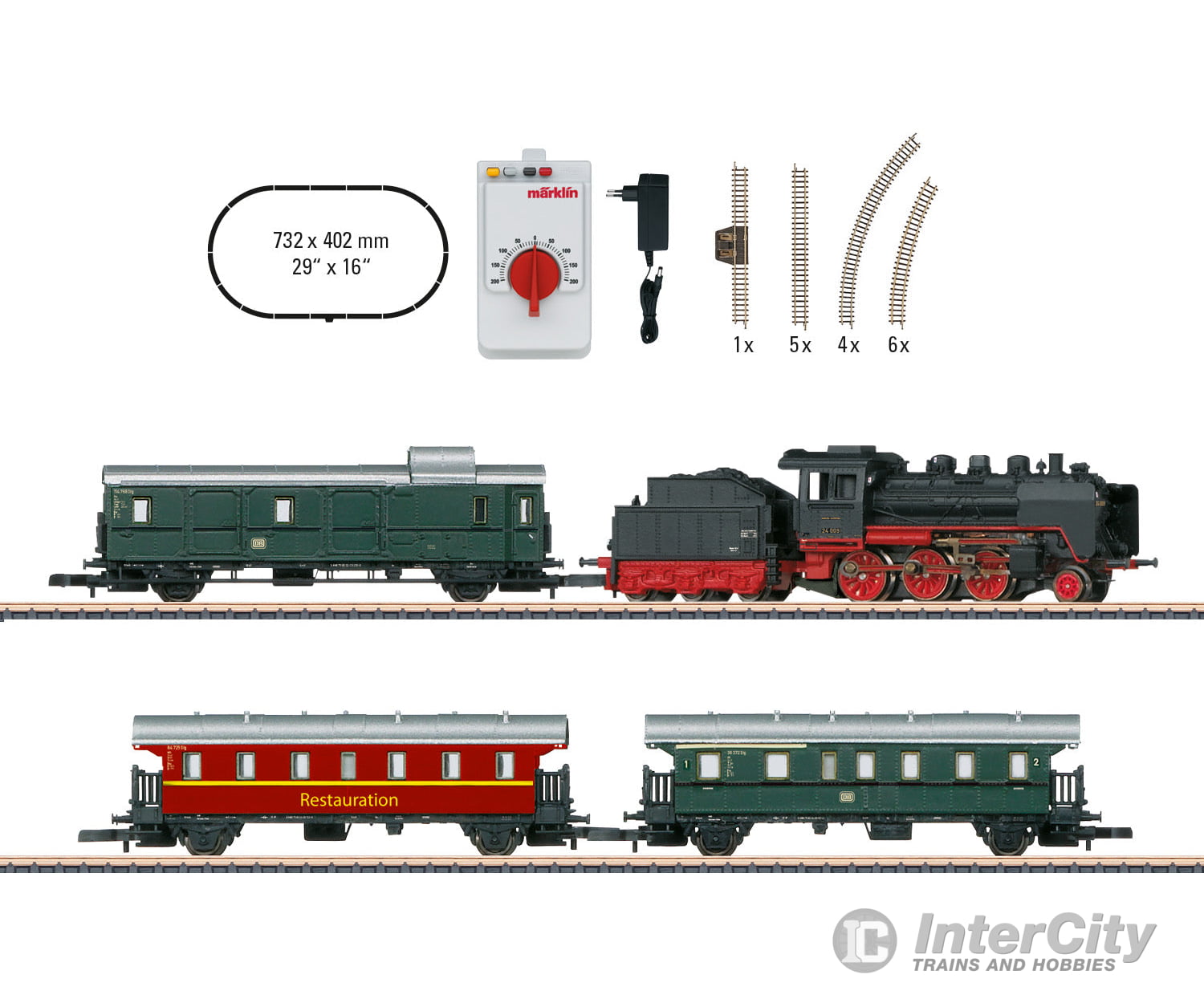 Marklin 81874 Museum Passenger Train Starter Set with a Class 24 Steam Locomotive - Default Title (IC-MARK-81874)