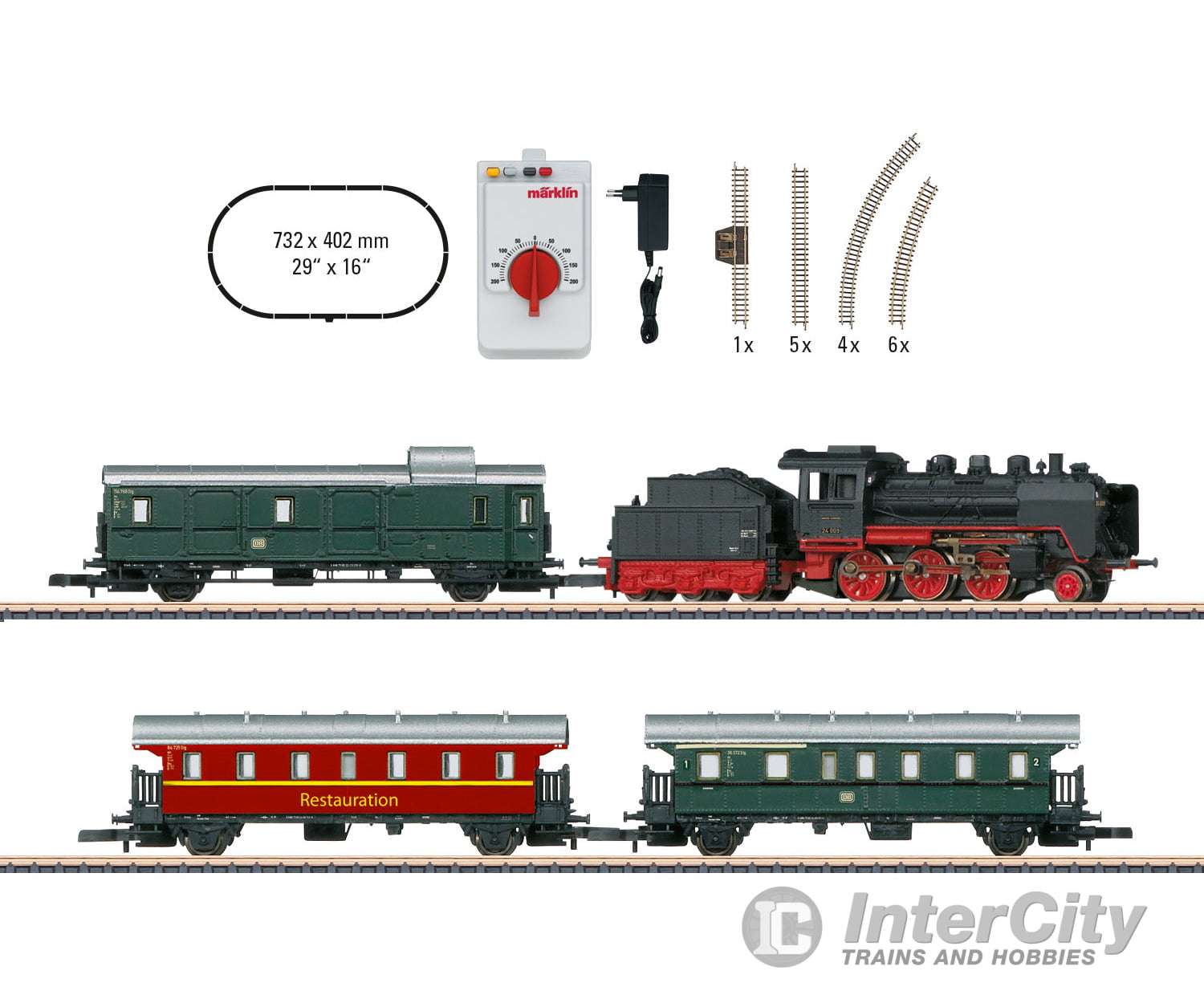 Marklin 81874 Museum Passenger Train Starter Set with a Class 24 Steam Locomotive - Default Title (IC-MARK-81874)