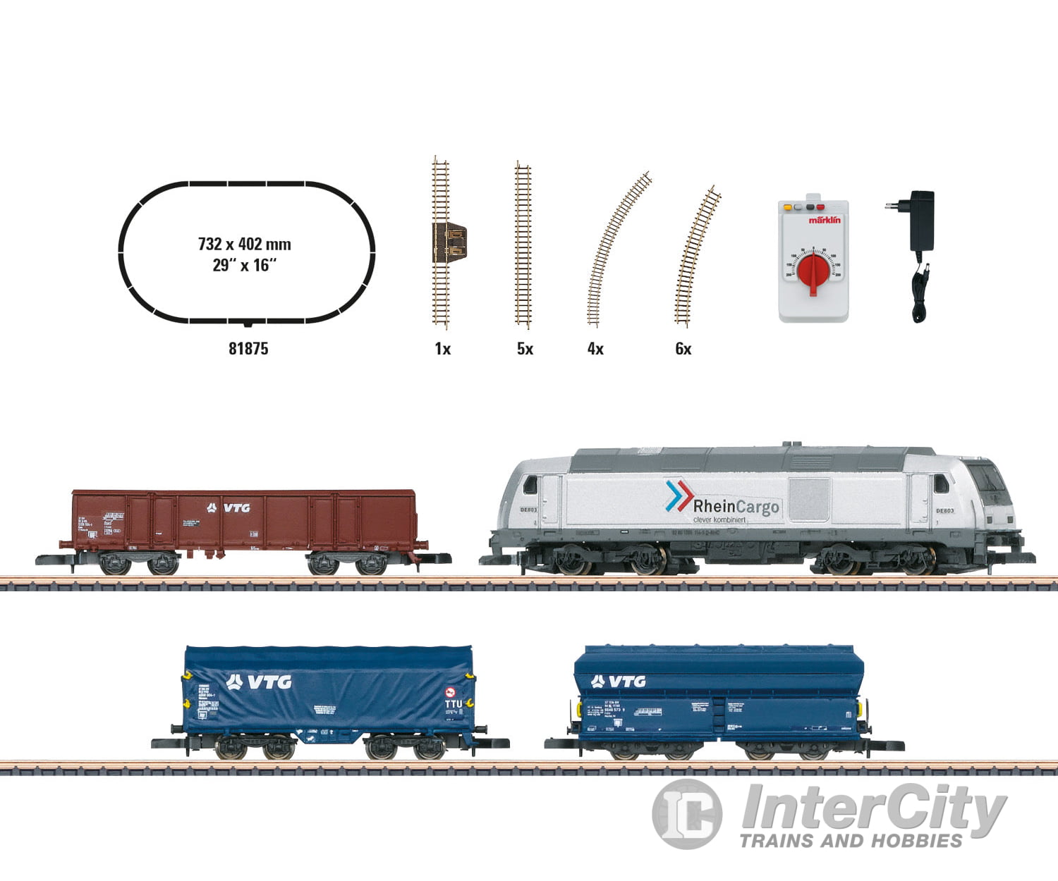 Marklin 81875 Modern Freight Service Starter Set with a Class 285 Diesel Locomotive - Default Title (IC-MARK-81875)