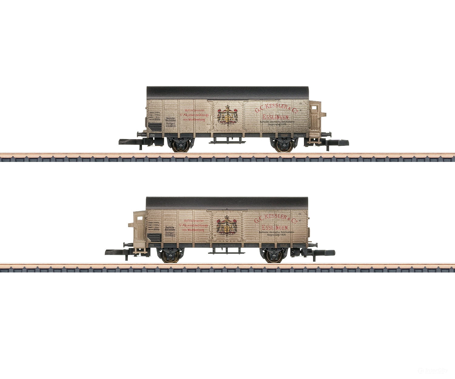 Marklin 82553 Z Drg ’Sekttransport’ / ’Sparkling Wine Transport’ Freight Car Set European Cars