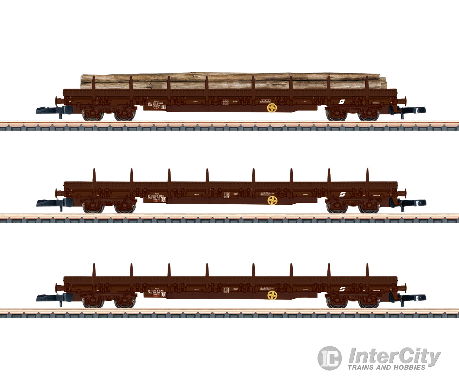 Marklin 86684 Z Öbb Stake Car Set European Freight Cars