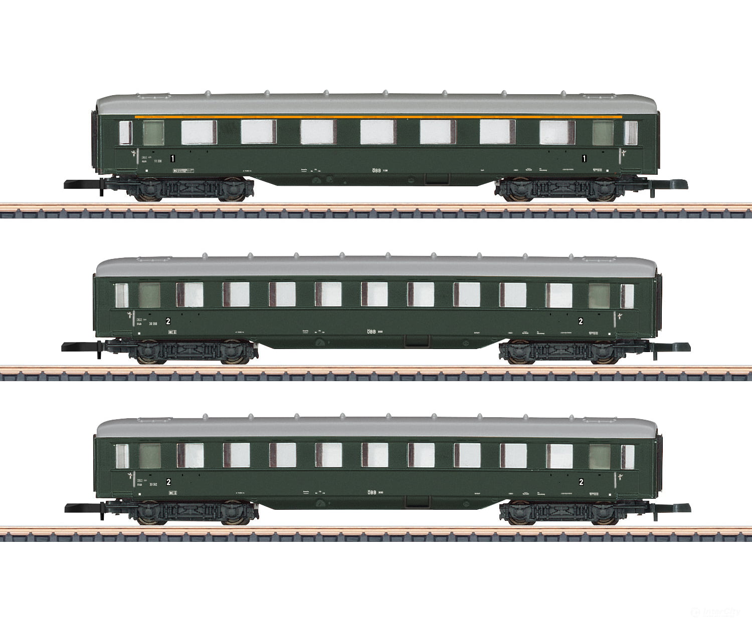 Marklin 87107 Z Obb Öbb Skirted Car Set European Passenger Cars