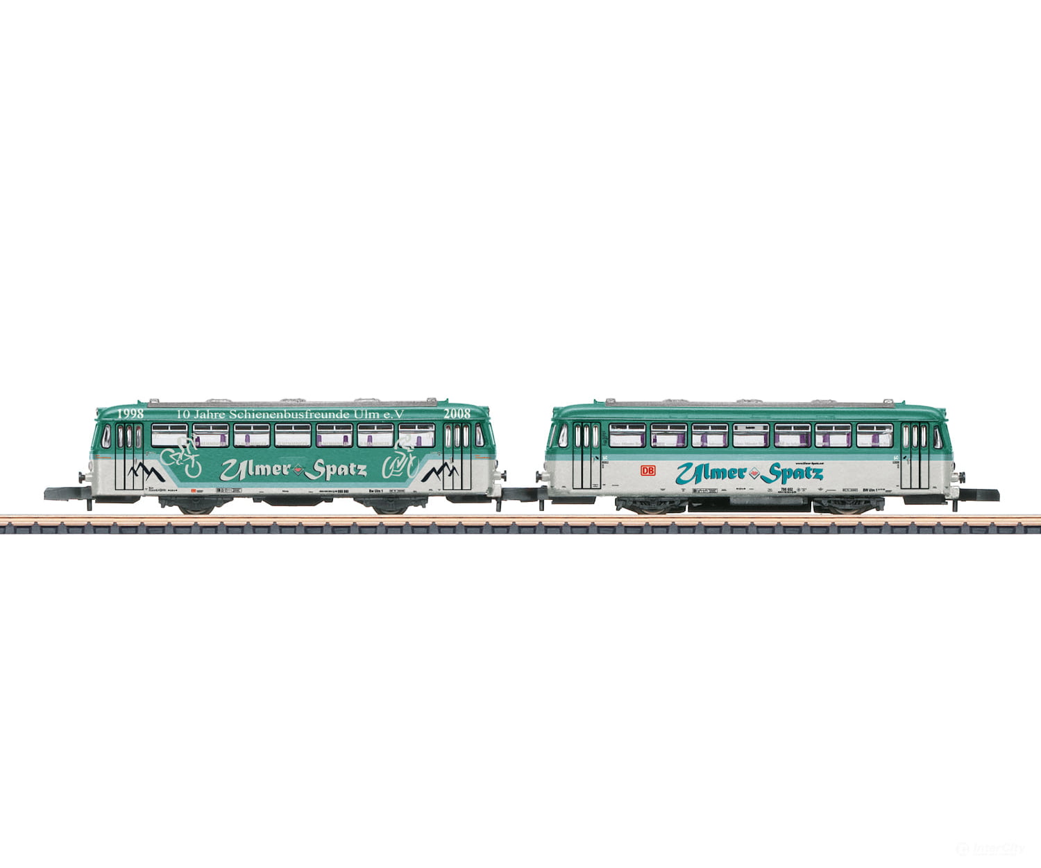 Marklin 88315 Z DB AG Class 798/998 Rail Bus with Trailer Car European Locomotives