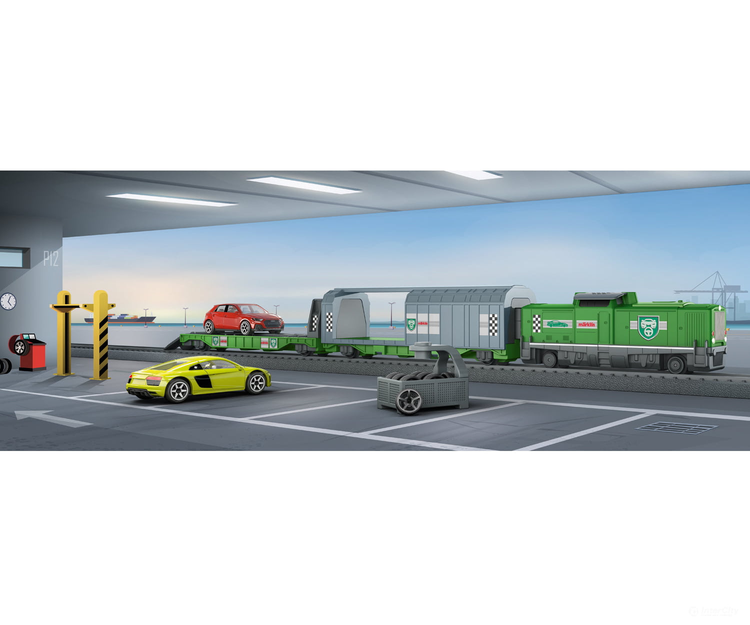 Marklin 29347 My World - Auto Transport Starter Set For Children Ages 3 And Above & Train Sets