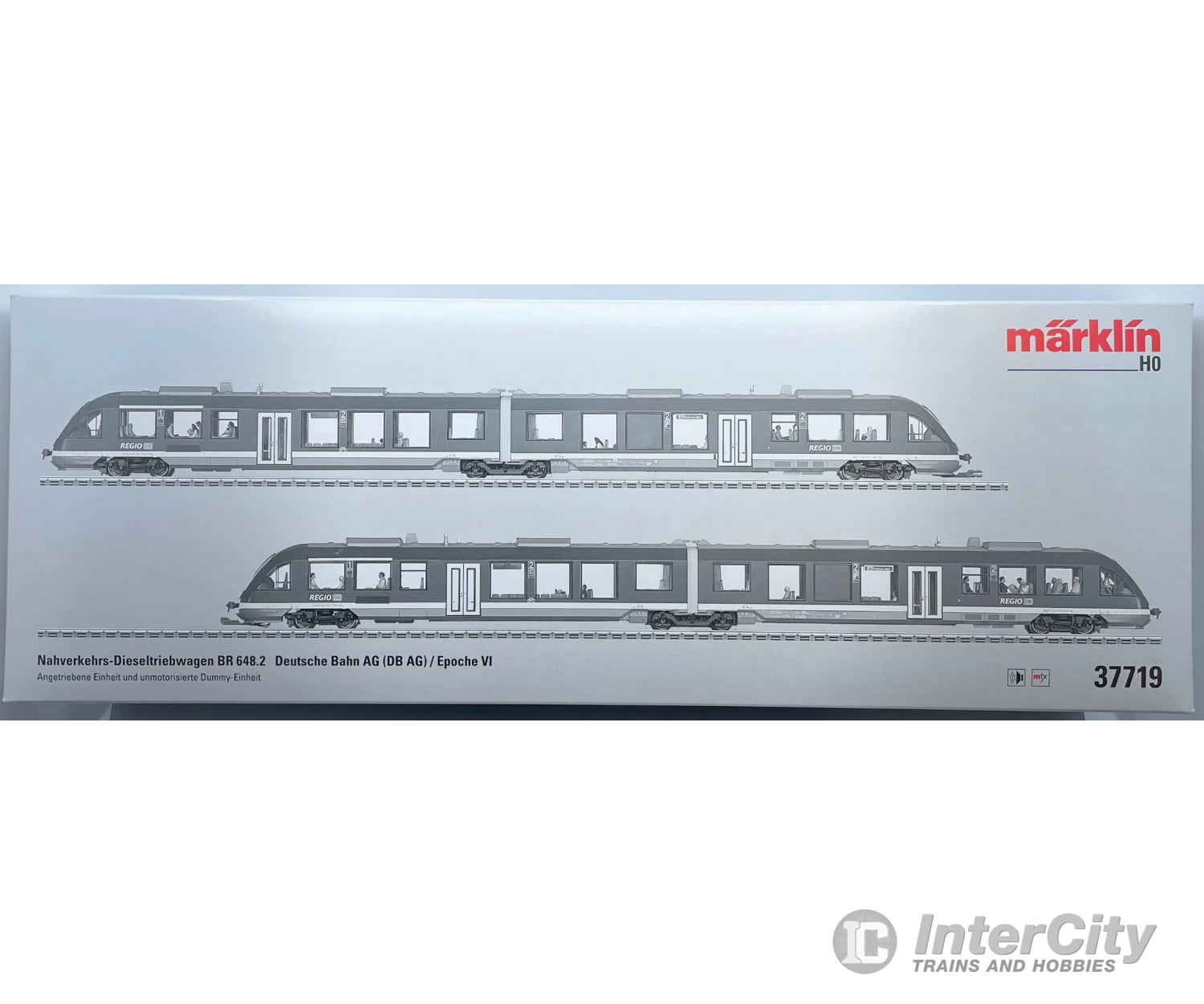 Marklin Ho 37719 Class 648.2 Lint 41 Rail Car Powered/Unpowered Set 3-Rail Mfx Digital Sound Db Ag