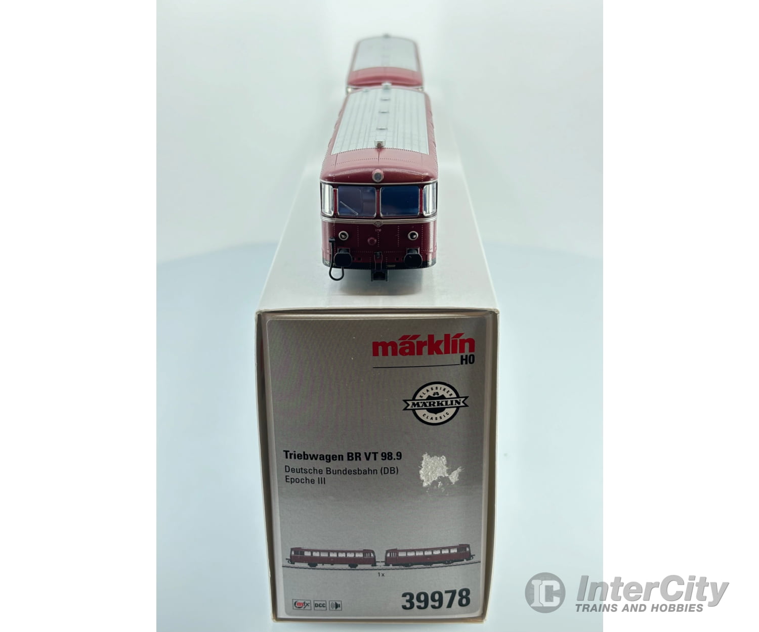 Marklin Ho 39978 Class Vt 98.9 Railcar With Vs 98 Cab Car Digital Sound Db Era Iii European