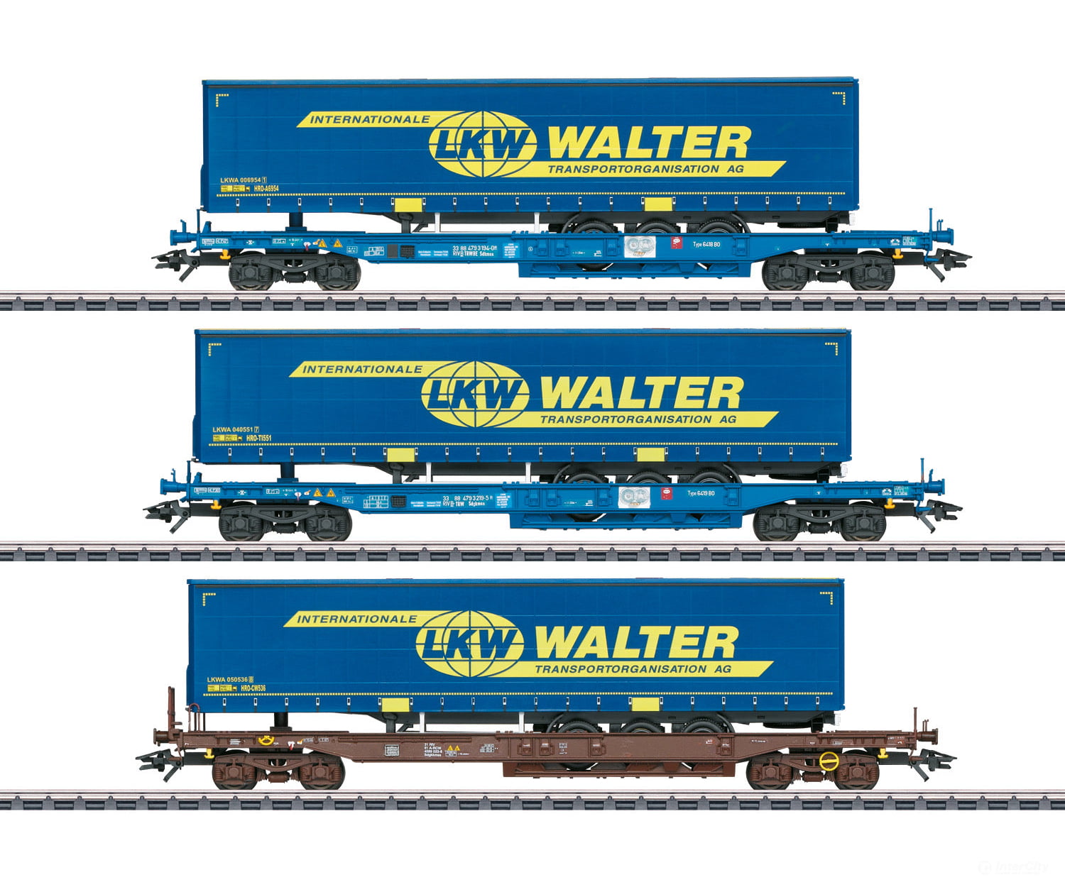 Marklin 47120 LKW Walter Deep Well Flat Car Set - Default Title (IC-MARK-47120)