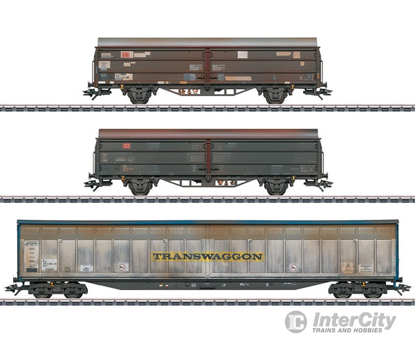 Marklin Ho 47349 Db Ag Sliding Wall Wagon Set (Mhi Exclusive Item) European Freight Cars