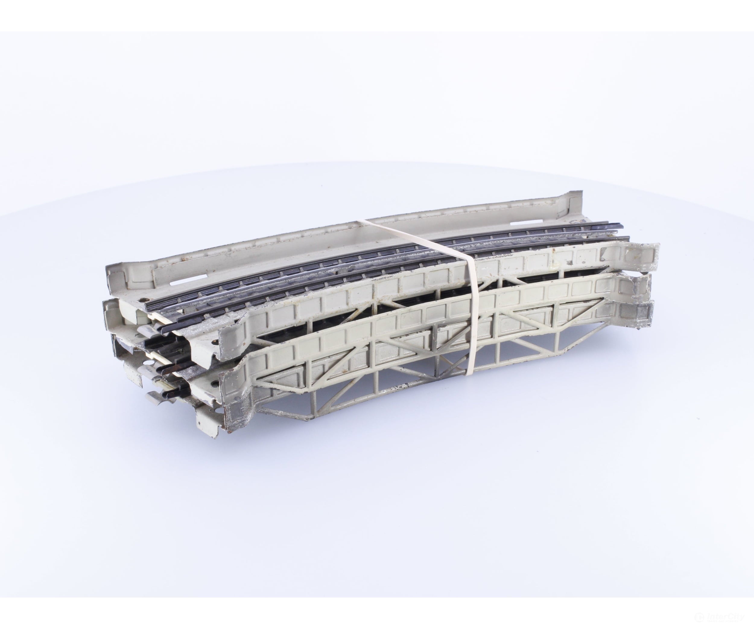 Marklin MBC HO 3 Pieces of Curved Metal Bridges with Solid Center Track (#1) - Tunnels & Bridges