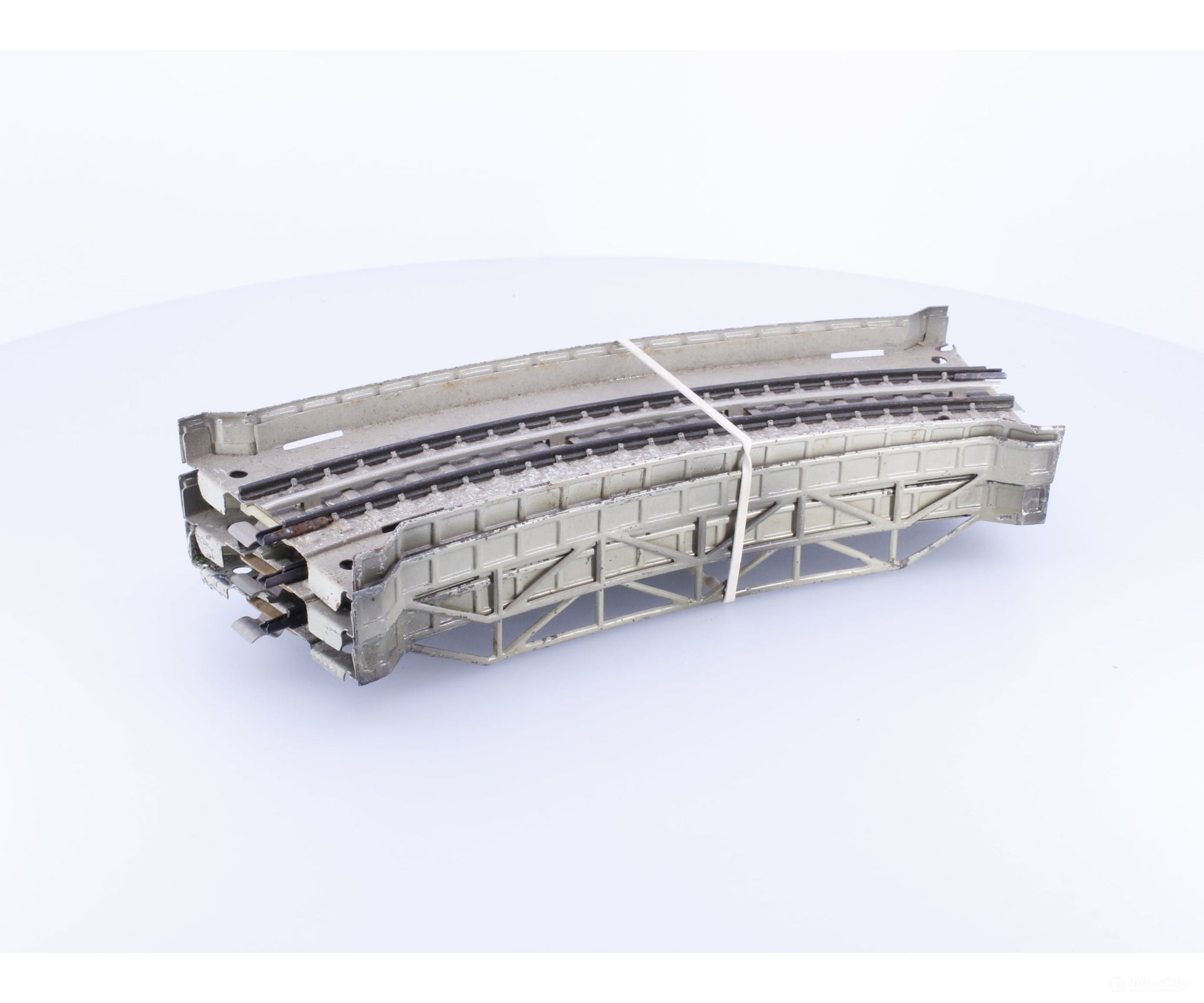 Marklin MBC HO 3 Pieces of Curved Metal Bridges with Solid Center Track (#2) - Tunnels & Bridges
