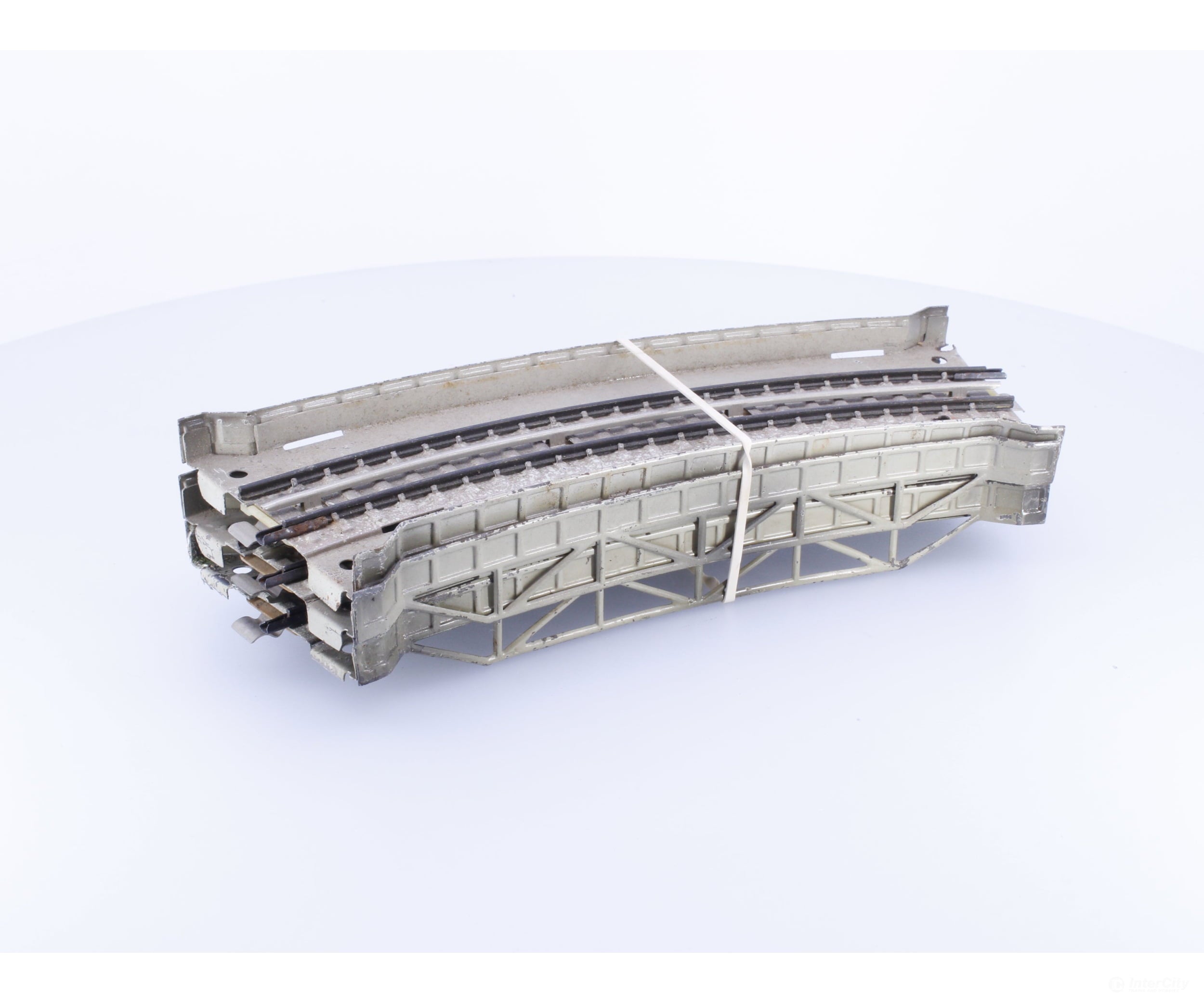 Marklin MBC HO 3 Pieces of Curved Metal Bridges with Solid Center Track (#2) - Tunnels & Bridges