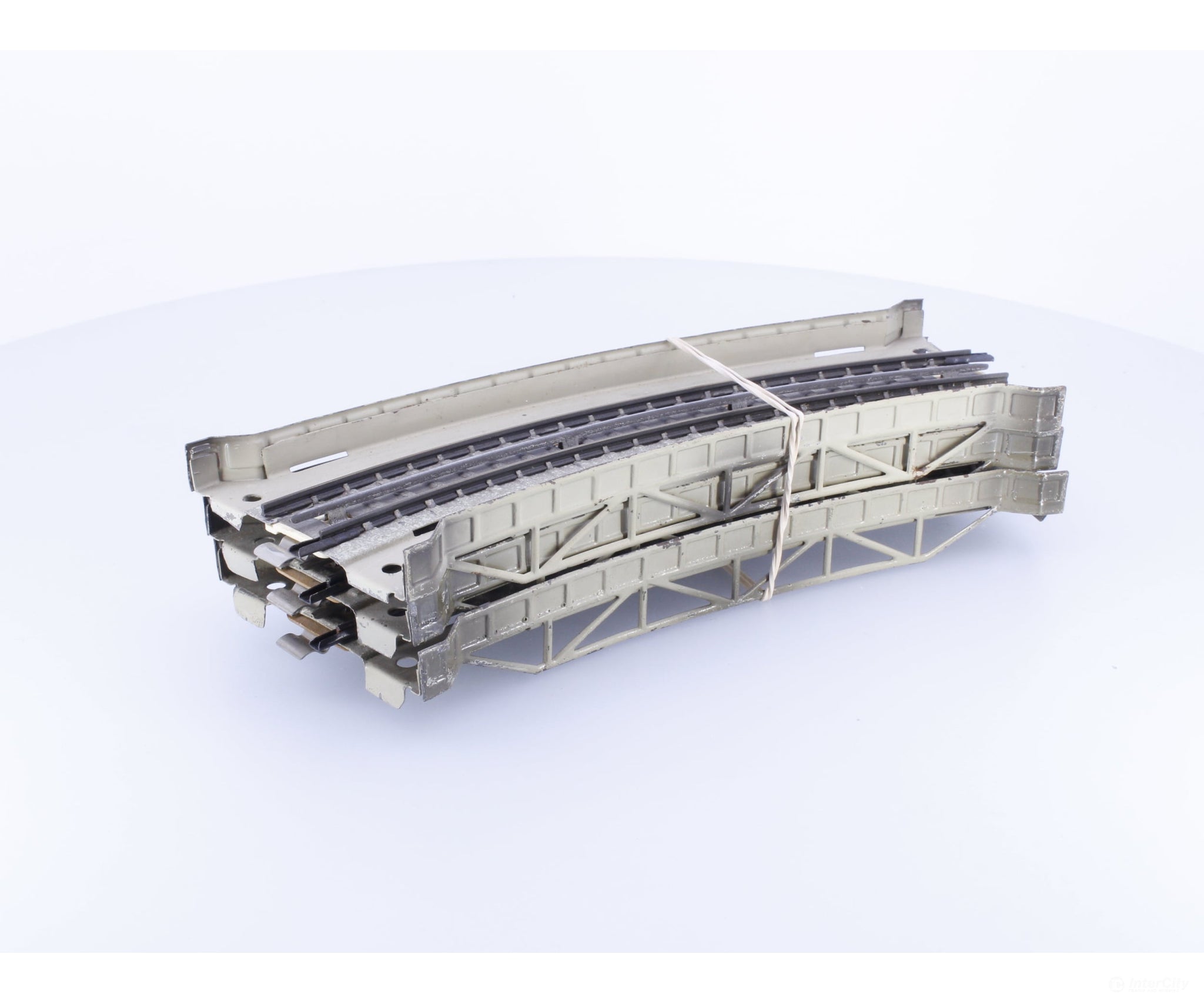Marklin MBC HO 3 Pieces of Curved Metal Bridges with Solid Center Track (#3) - Tunnels & Bridges